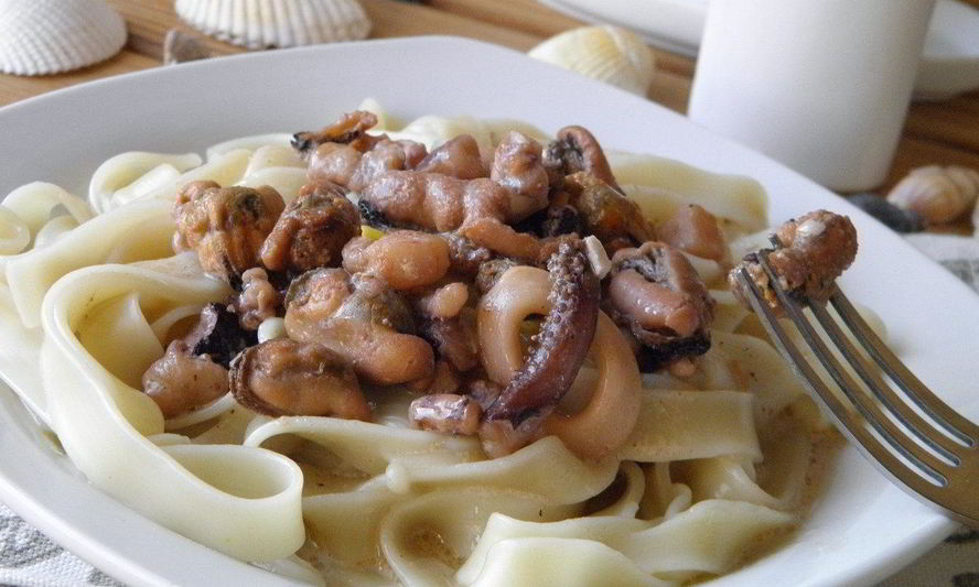 Рецепт лапши с морепродуктами