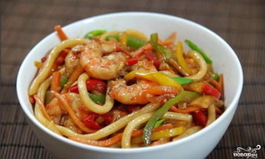 Рецепт лапши в воке