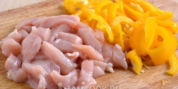 лапша вок с курицей