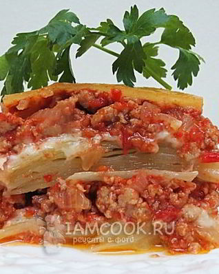 Капустная лазанья с фаршем