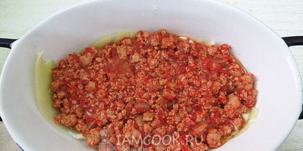 капустная лазанья с фаршем
