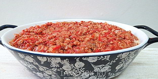 капустная лазанья с фаршем