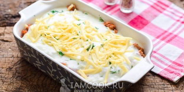 картофельная лазанья с фаршем