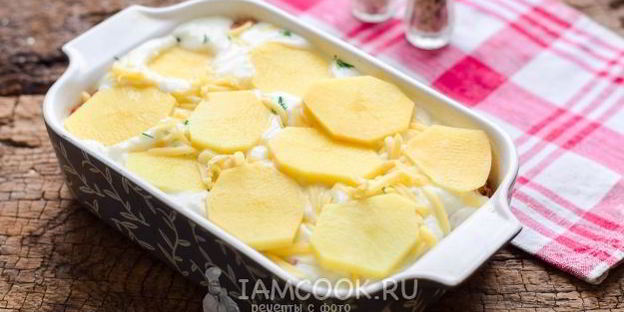 картофельная лазанья с фаршем