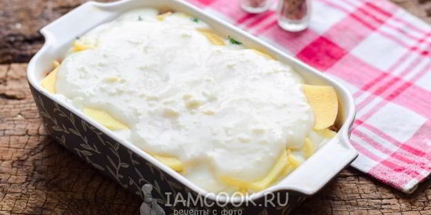 картофельная лазанья с фаршем
