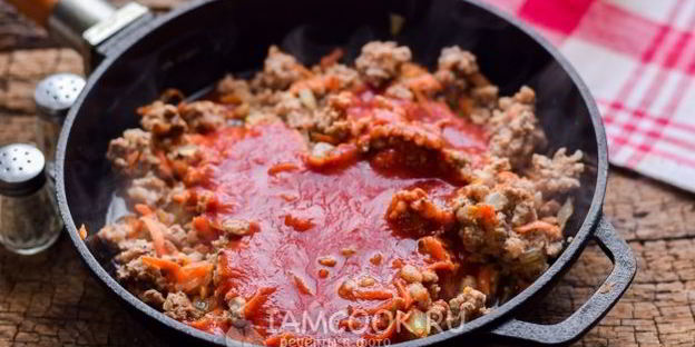 картофельная лазанья с фаршем