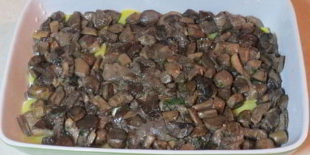 картофельная лазанья с грибами