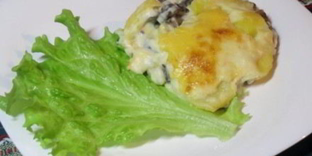 картофельная лазанья с грибами