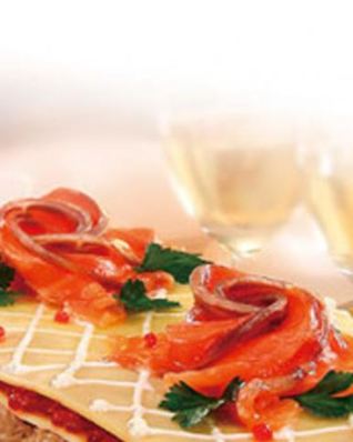 Холодная рыбная лазанья