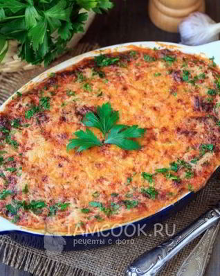 Лазанья из кабачков с фаршем