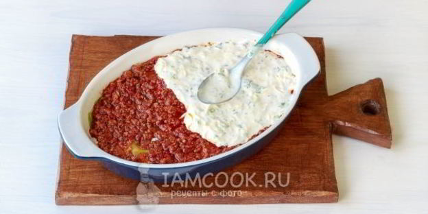 лазанья из кабачков с фаршем