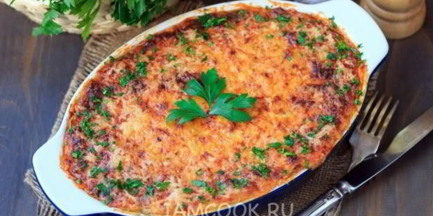 лазанья из кабачков с фаршем