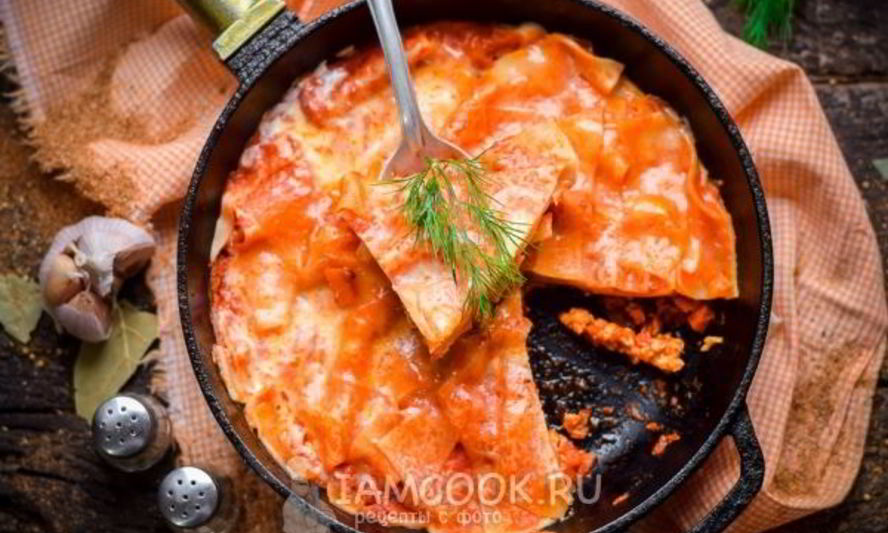 Рецепт лазаний на сковороде