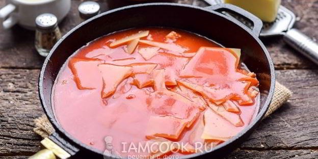 лазанья на сковороде