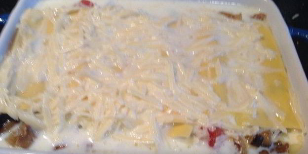 лазанья с баклажанами и индейкой