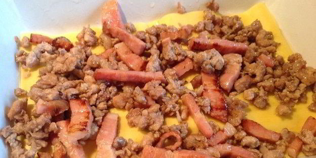 лазанья с баклажанами и индейкой