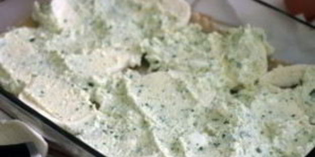 лазанья с фаршем и моцареллой