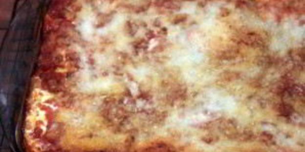 лазанья с фаршем и моцареллой