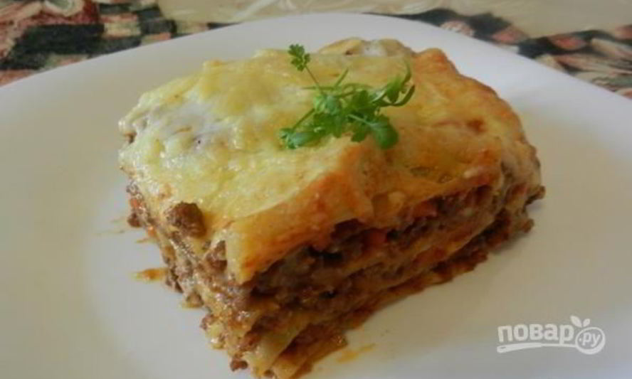 Рецепт лазаний с говядиной и томатами