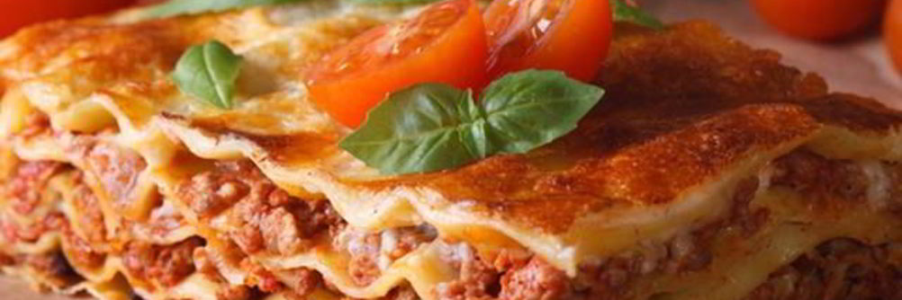 Лазанья с говяжьим фаршем и помидорами