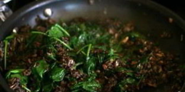 лазанья с грибами и шпинатом