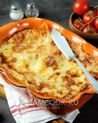 Лазанья с грибами и сыром