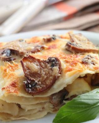 Лазанья с грибами