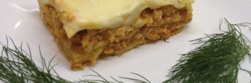 Лазанья с куриным фаршем