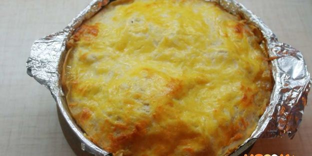 лазанья с курицей и шампиньонами