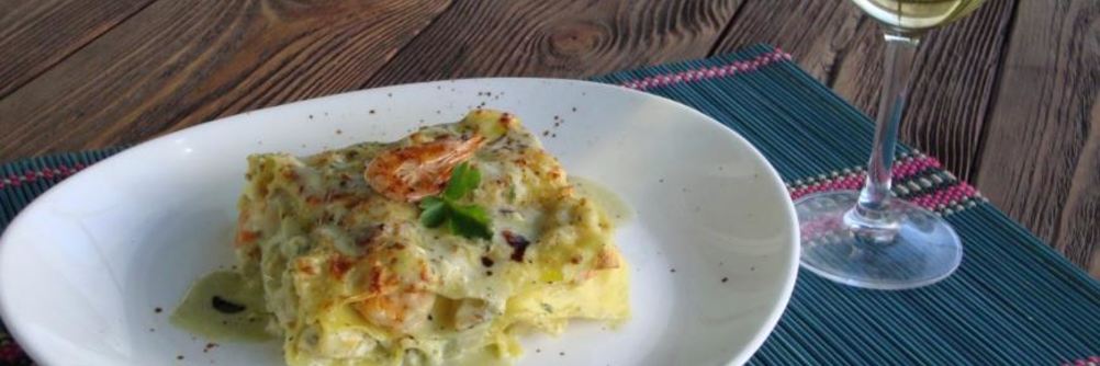 Лазанья с морепродуктами