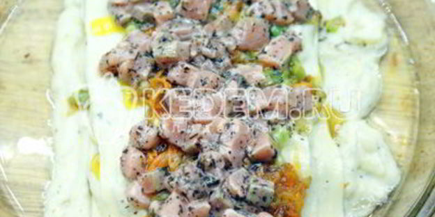 лазанья с рыбой