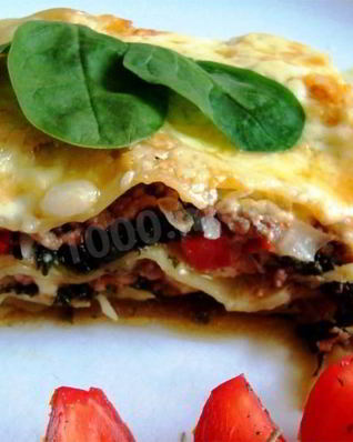 Лазанья со шпинатом и сыром