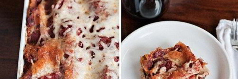 Лазанья со шпинатом под соусом Маринара