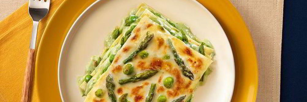 Лазанья Верди со спаржей и песто Дженовезе