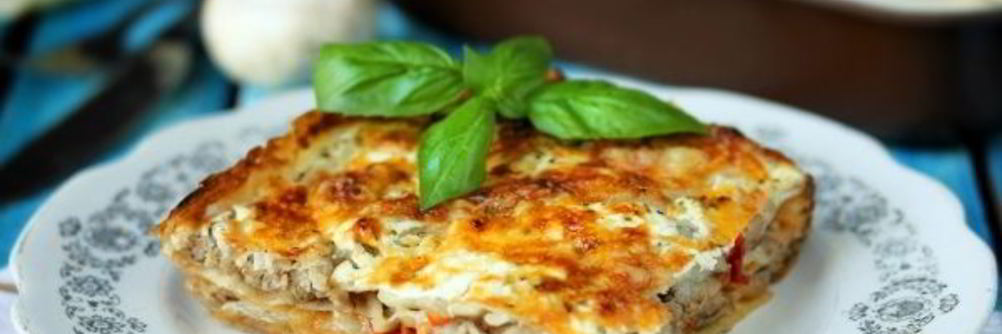 Ленивая лазанья с грибами