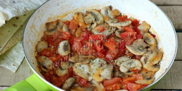 ленивая лазанья с грибами