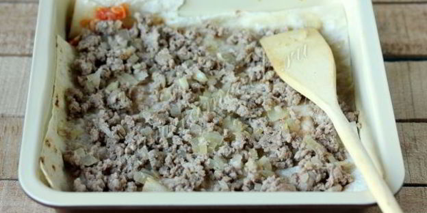 ленивая лазанья с грибами