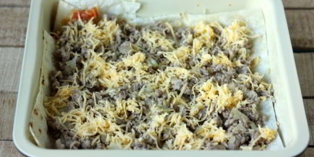 ленивая лазанья с грибами