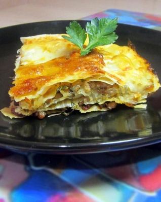 Ленивая лазанья с лавашом