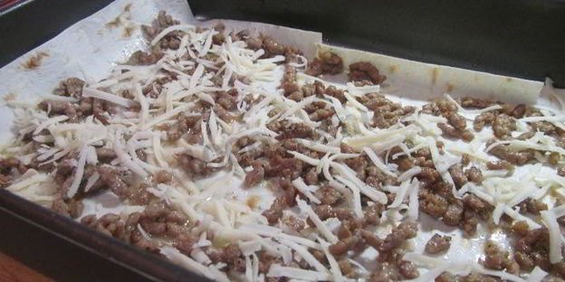 ленивая лазанья с лавашом