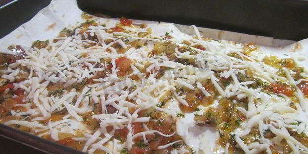 ленивая лазанья с лавашом