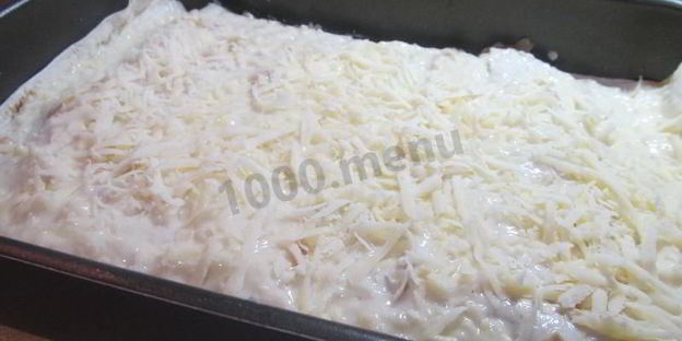 ленивая лазанья с лавашом