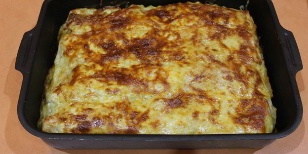 мясная лазанья с соусом бешамель