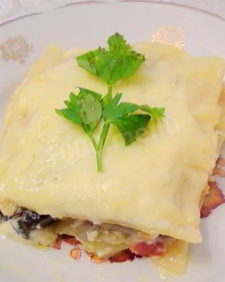 Овощная вегетарианская лазанья с кабачками