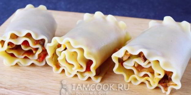 постная лазанья с грибами