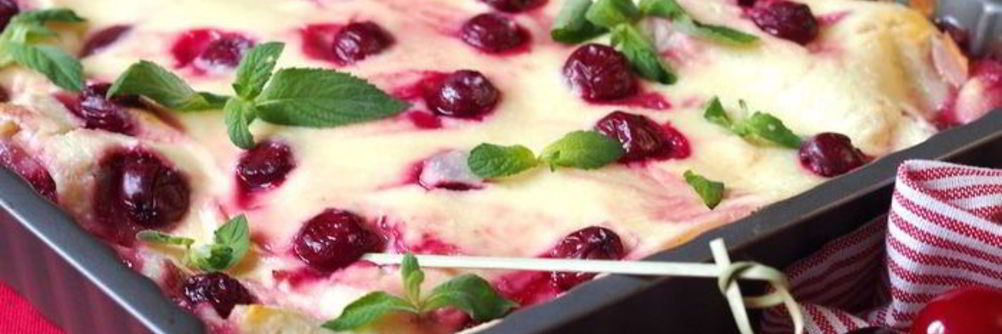 Ягодно-творожная лазанья