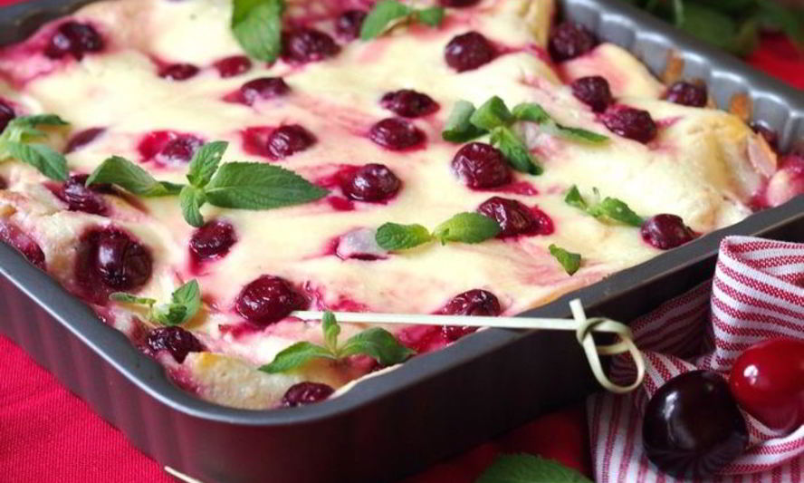 Рецепт ягодно-творожной лазанья