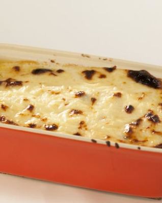 Зеленая лазанья с рыбой