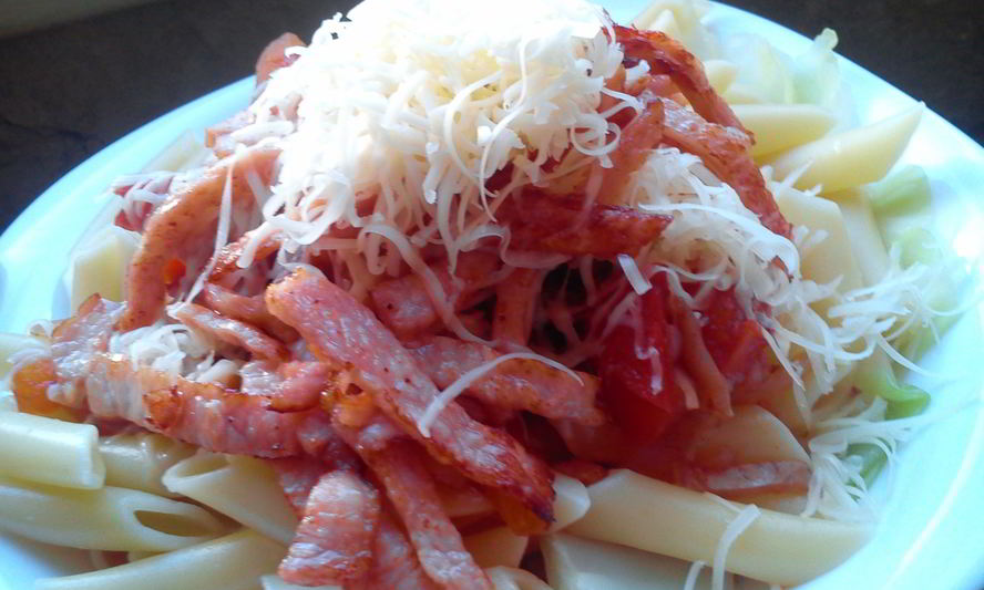 Рецепт фантазийной пасты пенне с овощами