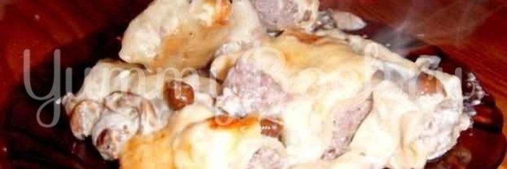 Каннеллони с мясом и грибами